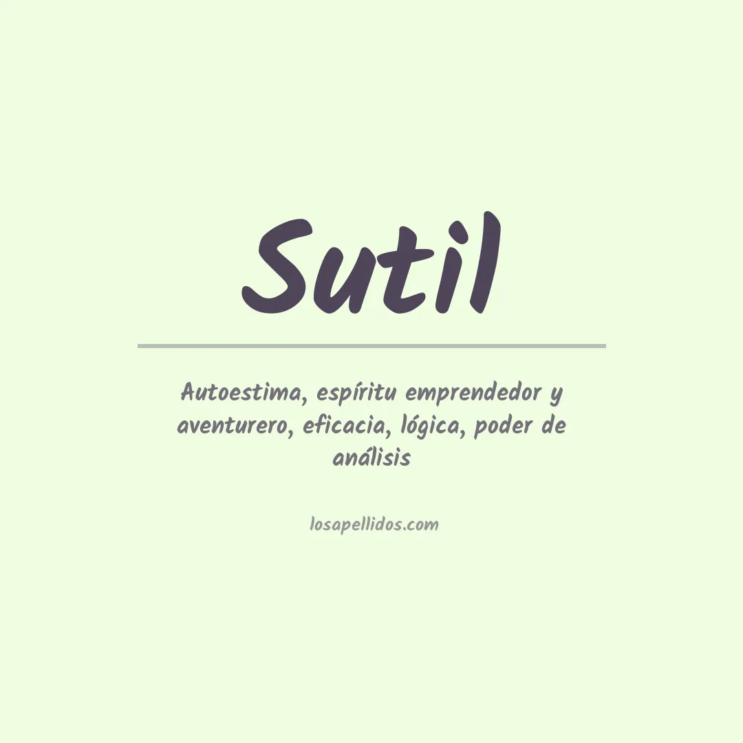Apellido Sutil