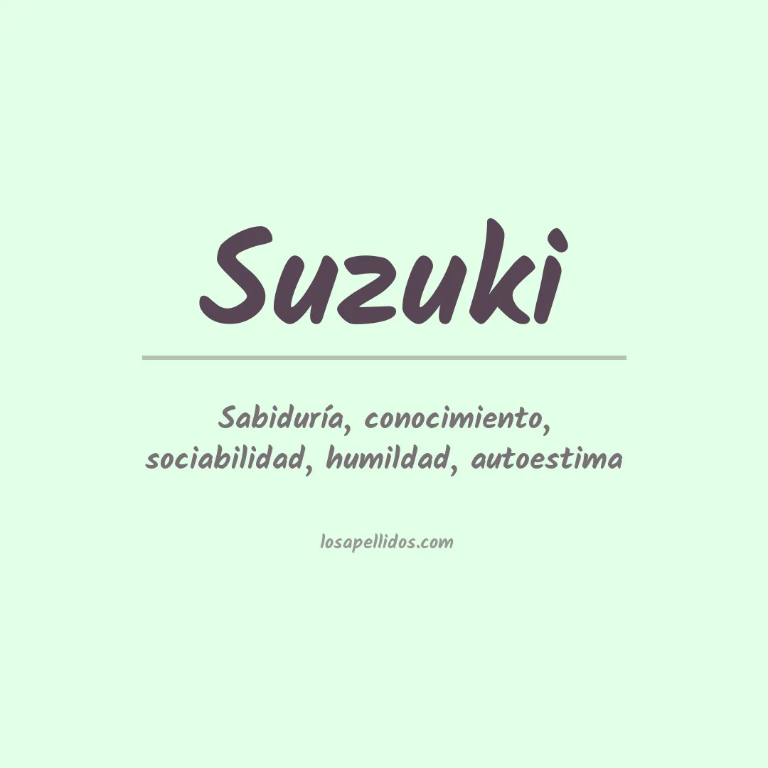 Apellido Suzuki