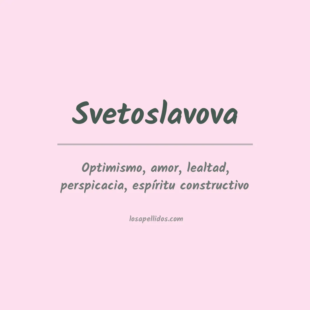 Apellido Svetoslavova