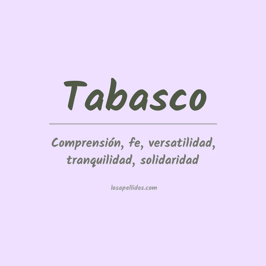 Apellido Tabasco