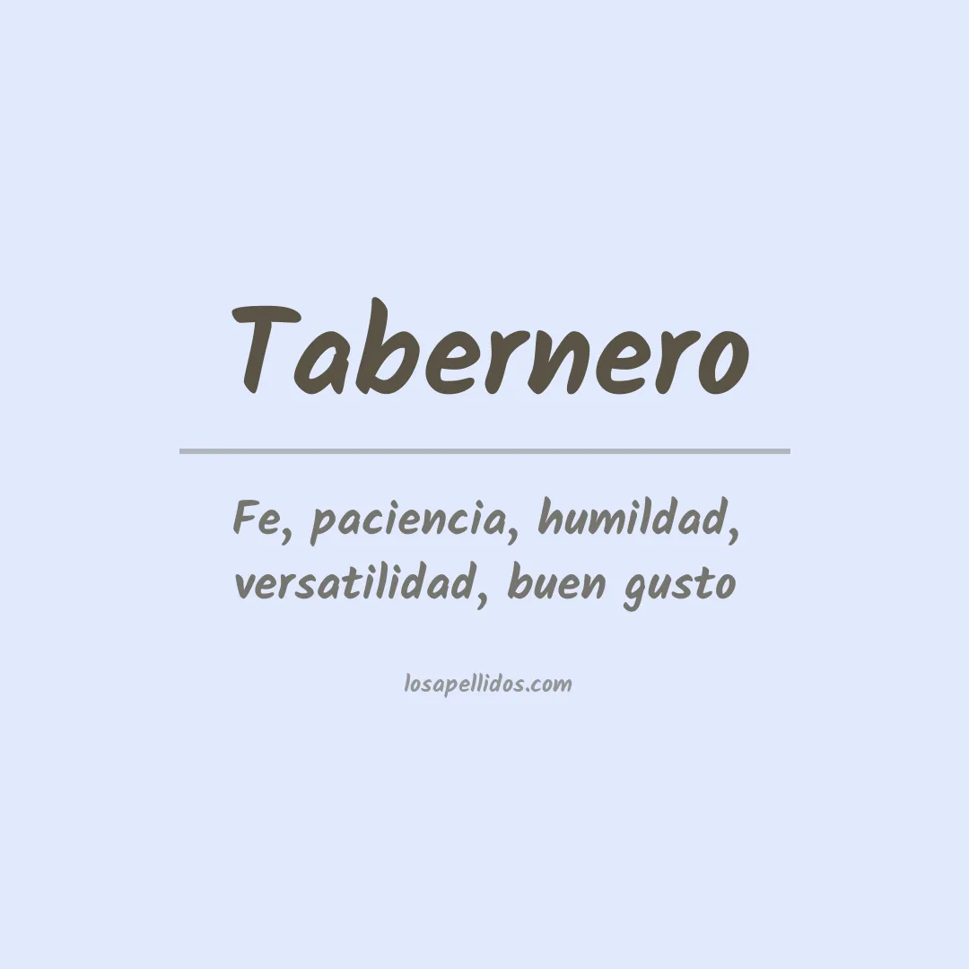Apellido Tabernero