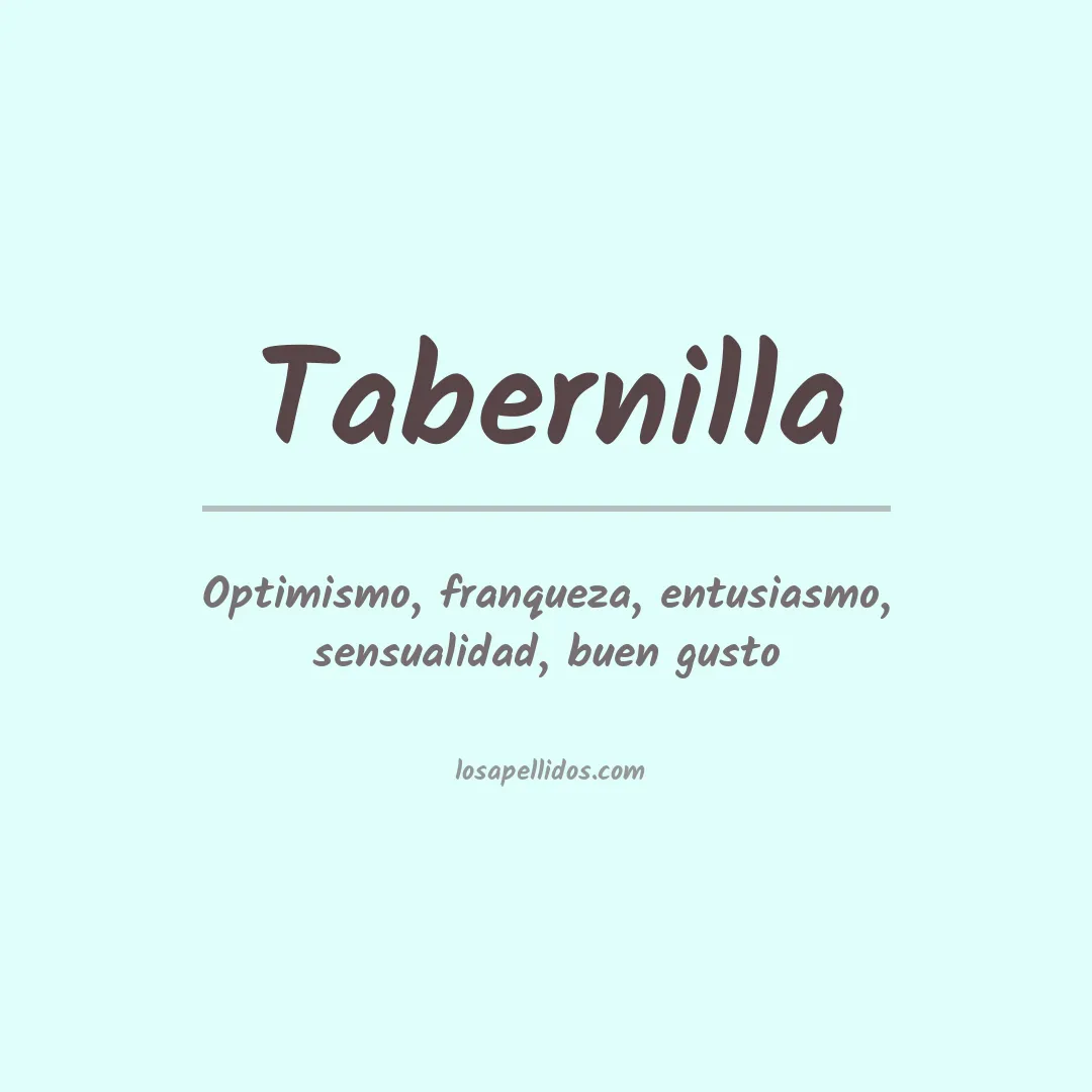 Apellido Tabernilla