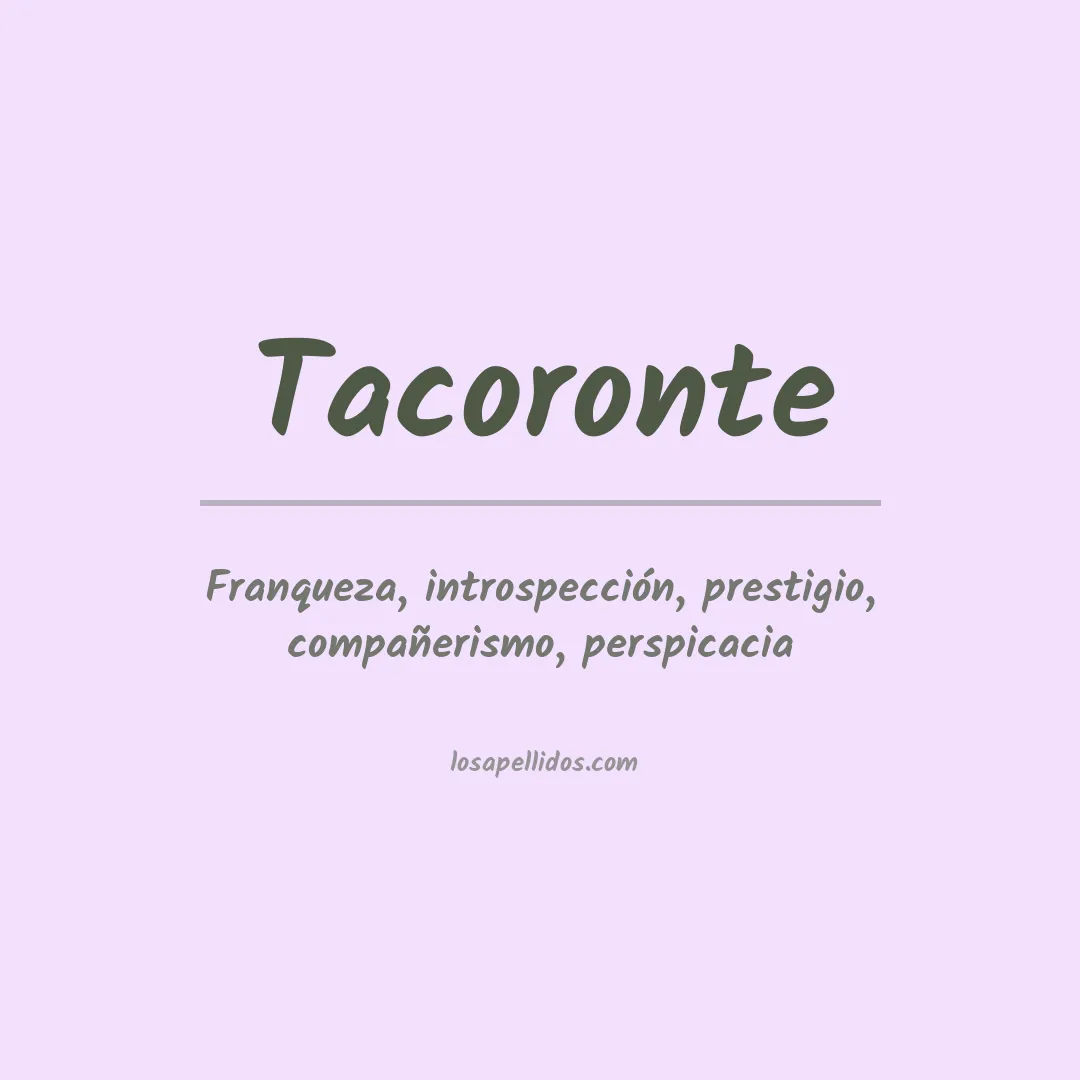 Significado del Apellido Tacoronte