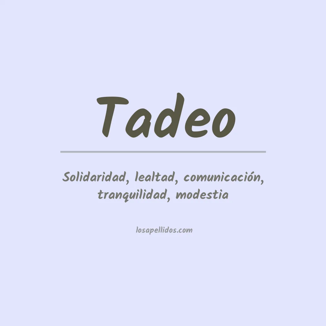 Apellido Tadeo
