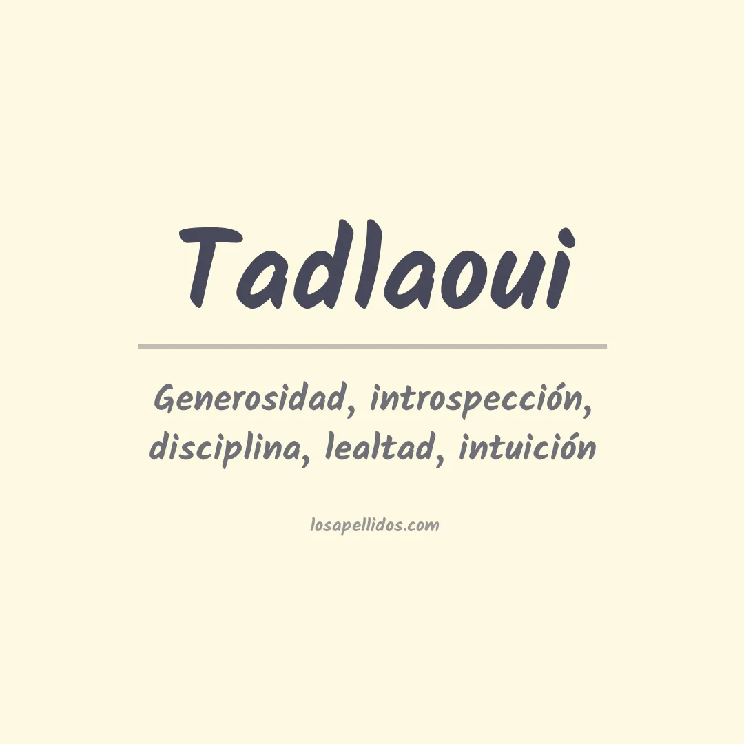 Apellido Tadlaoui