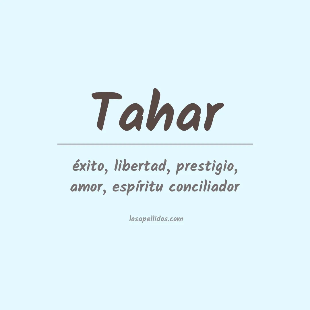 Apellido Tahar