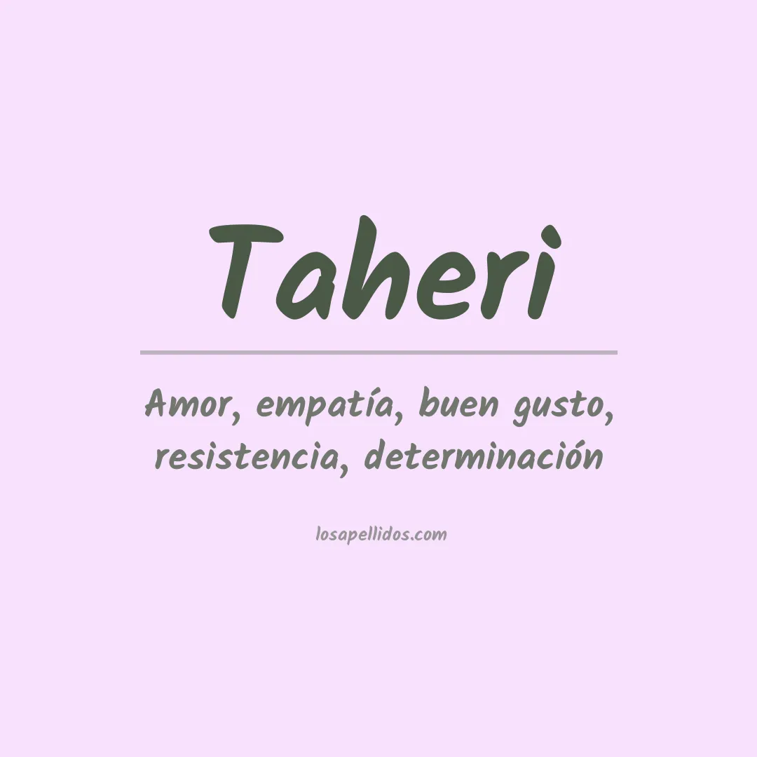 Apellido Taheri