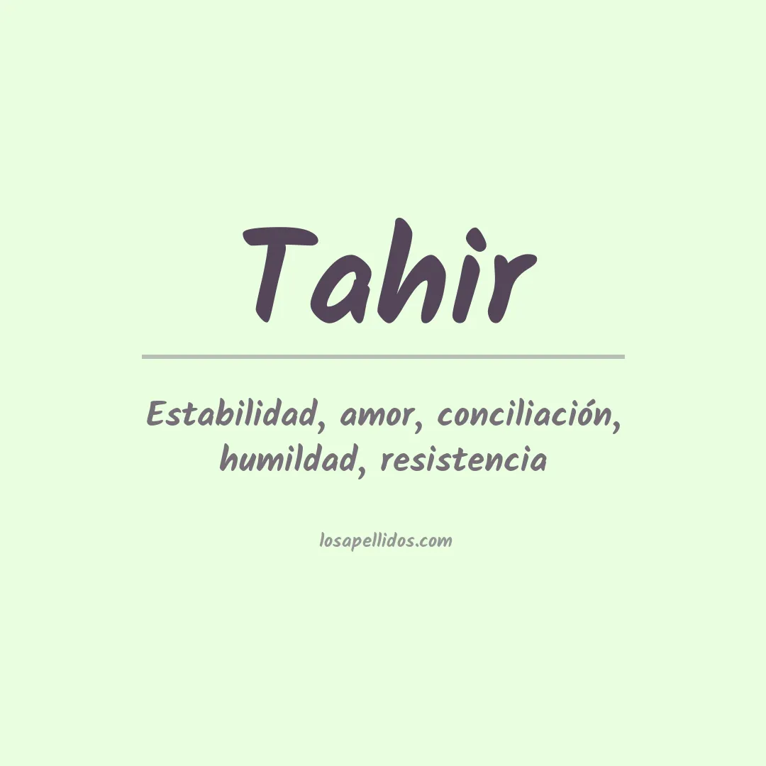 Apellido Tahir