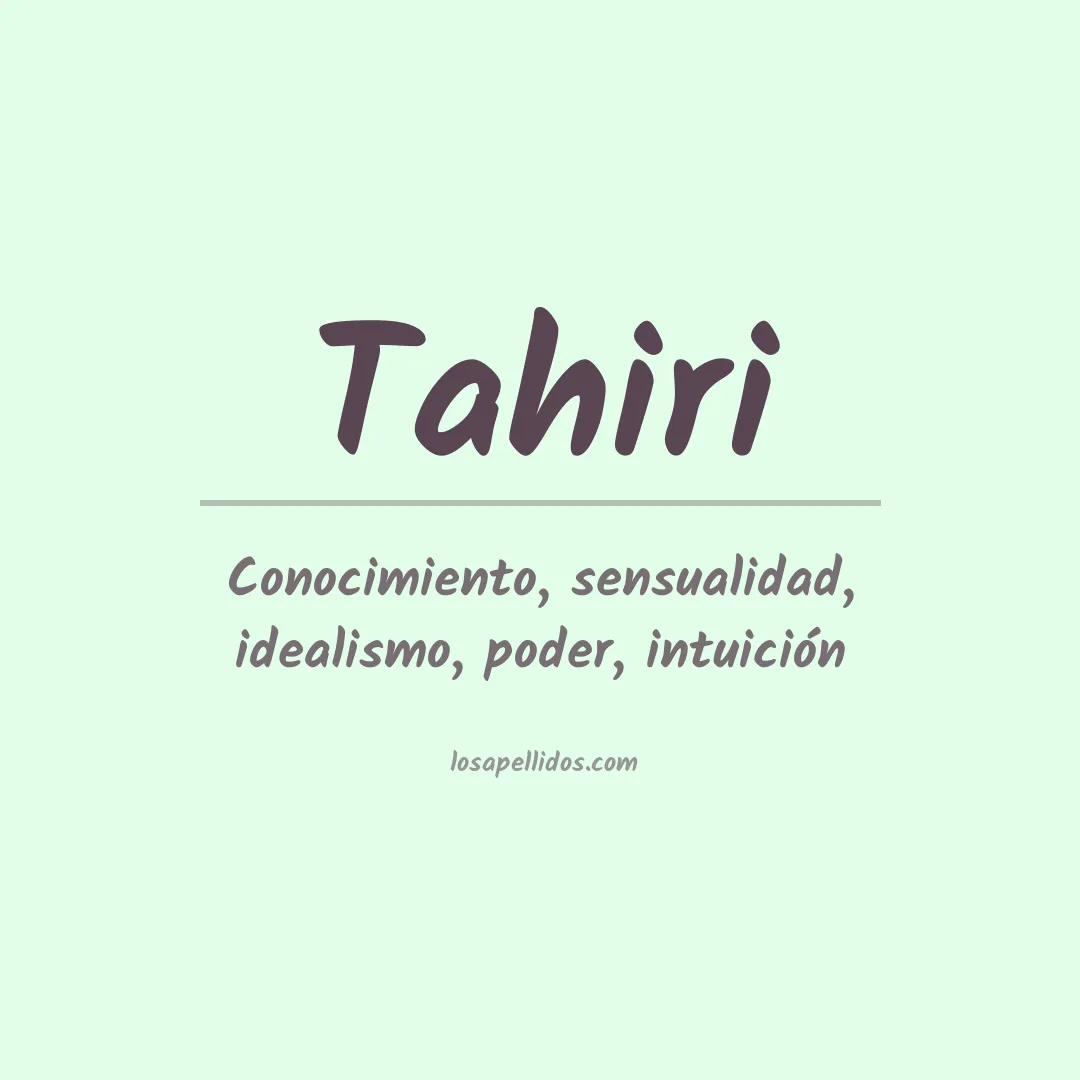 Apellido Tahiri