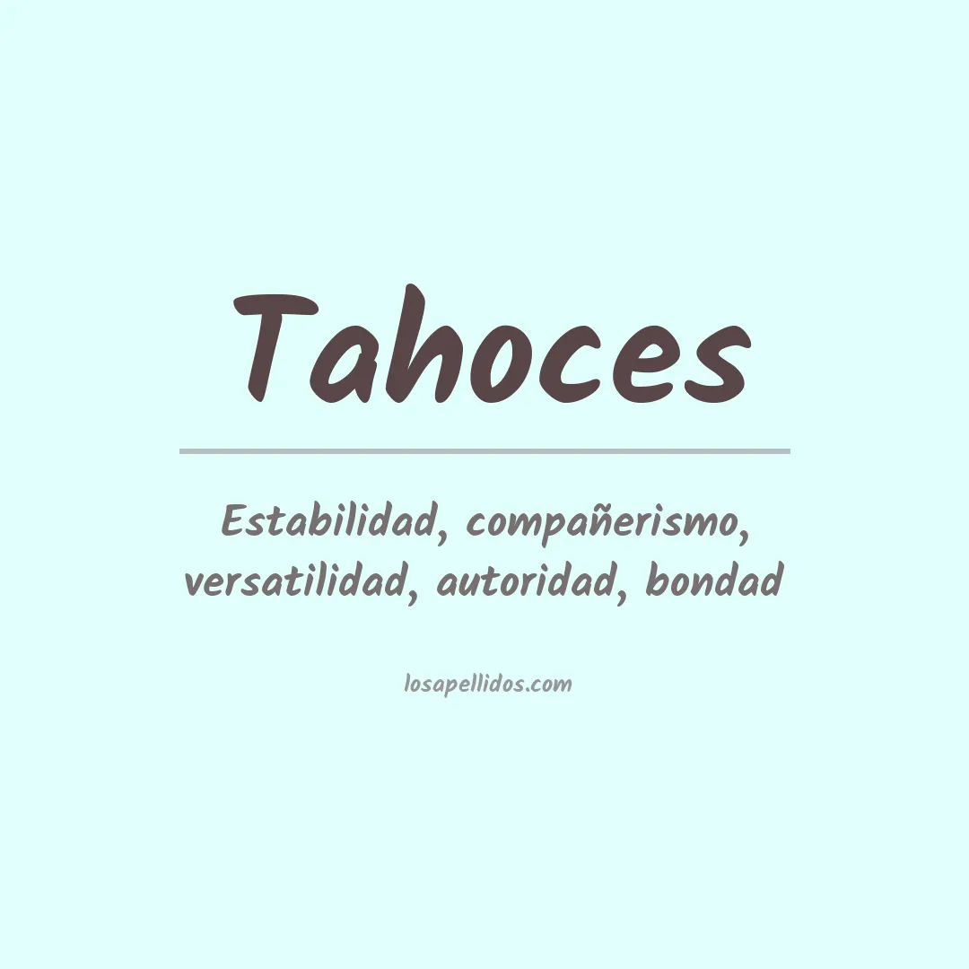 Apellido Tahoces