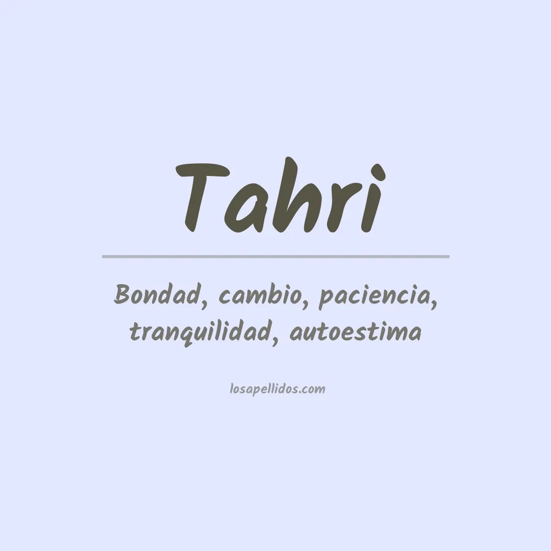 Apellido Tahri