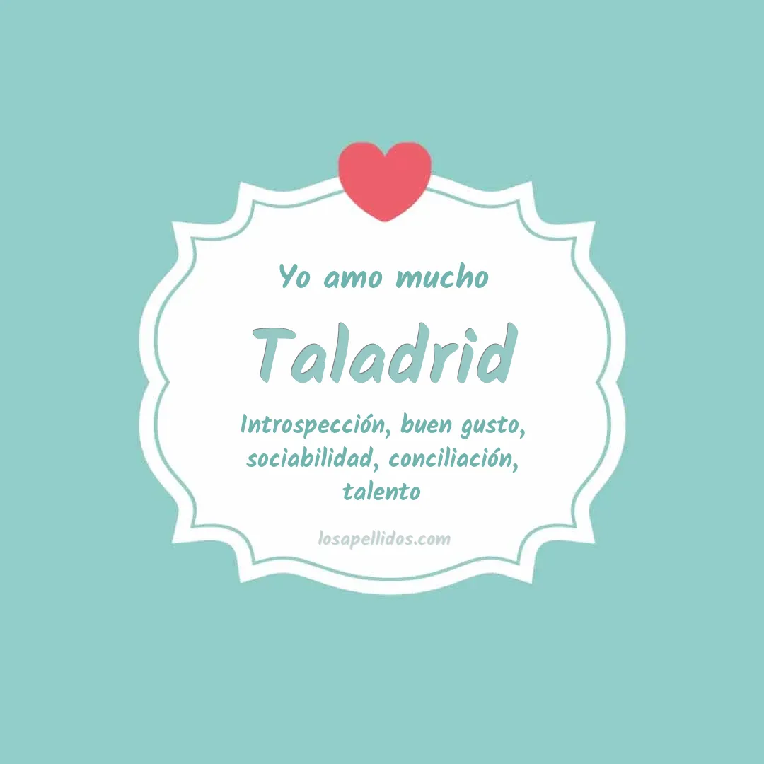 Yo amo mucho Taladrid