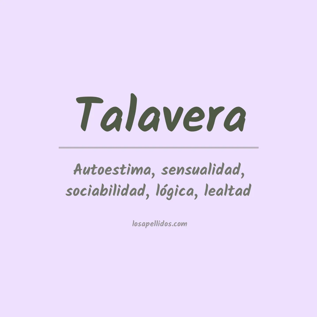 Apellido Talavera