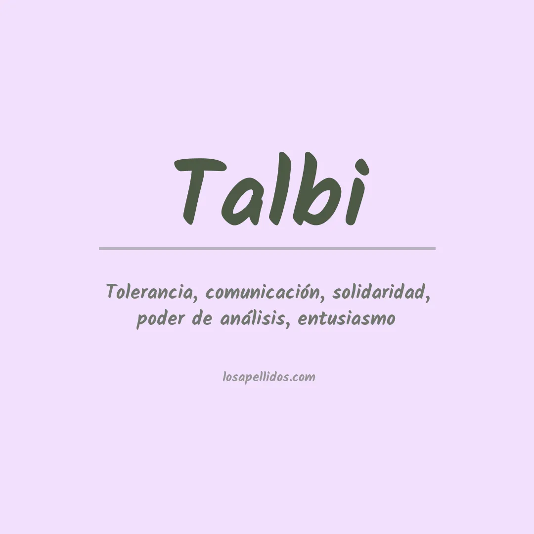 Apellido Talbi
