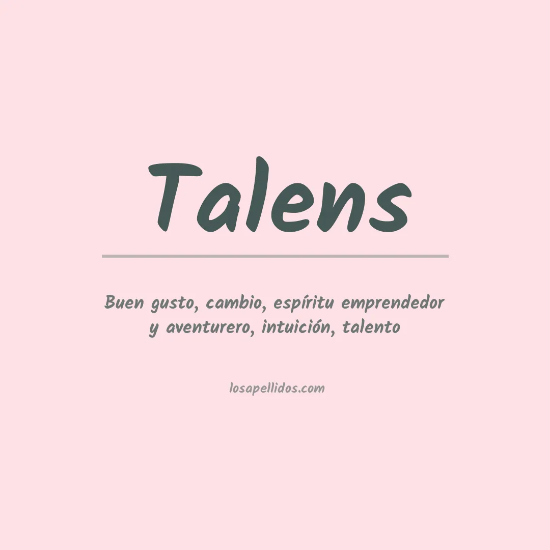 Apellido Talens