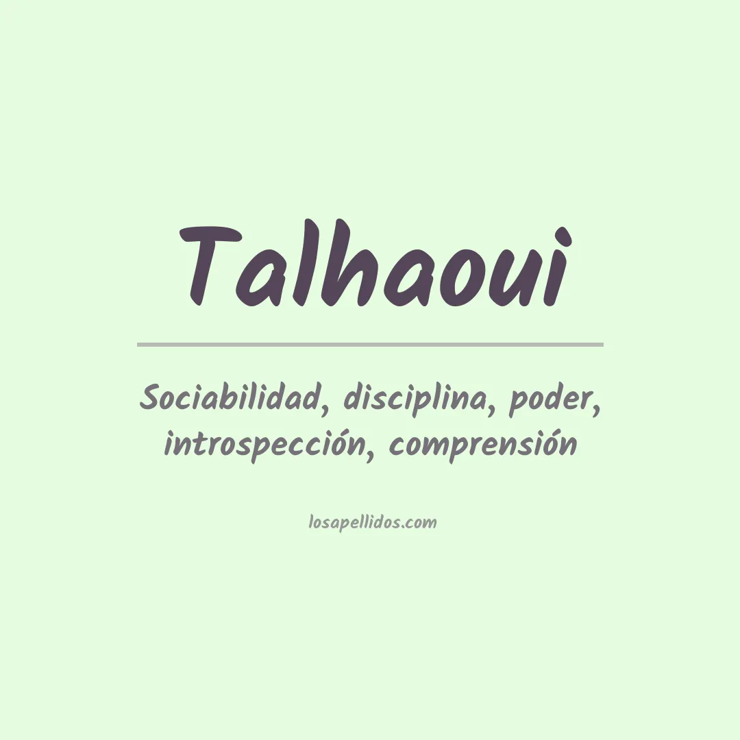 Apellido Talhaoui