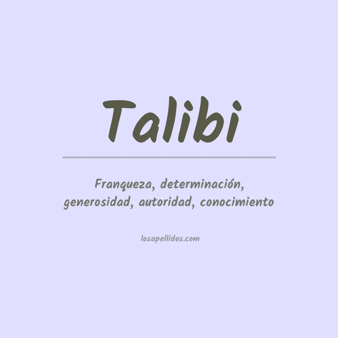 Apellido Talibi