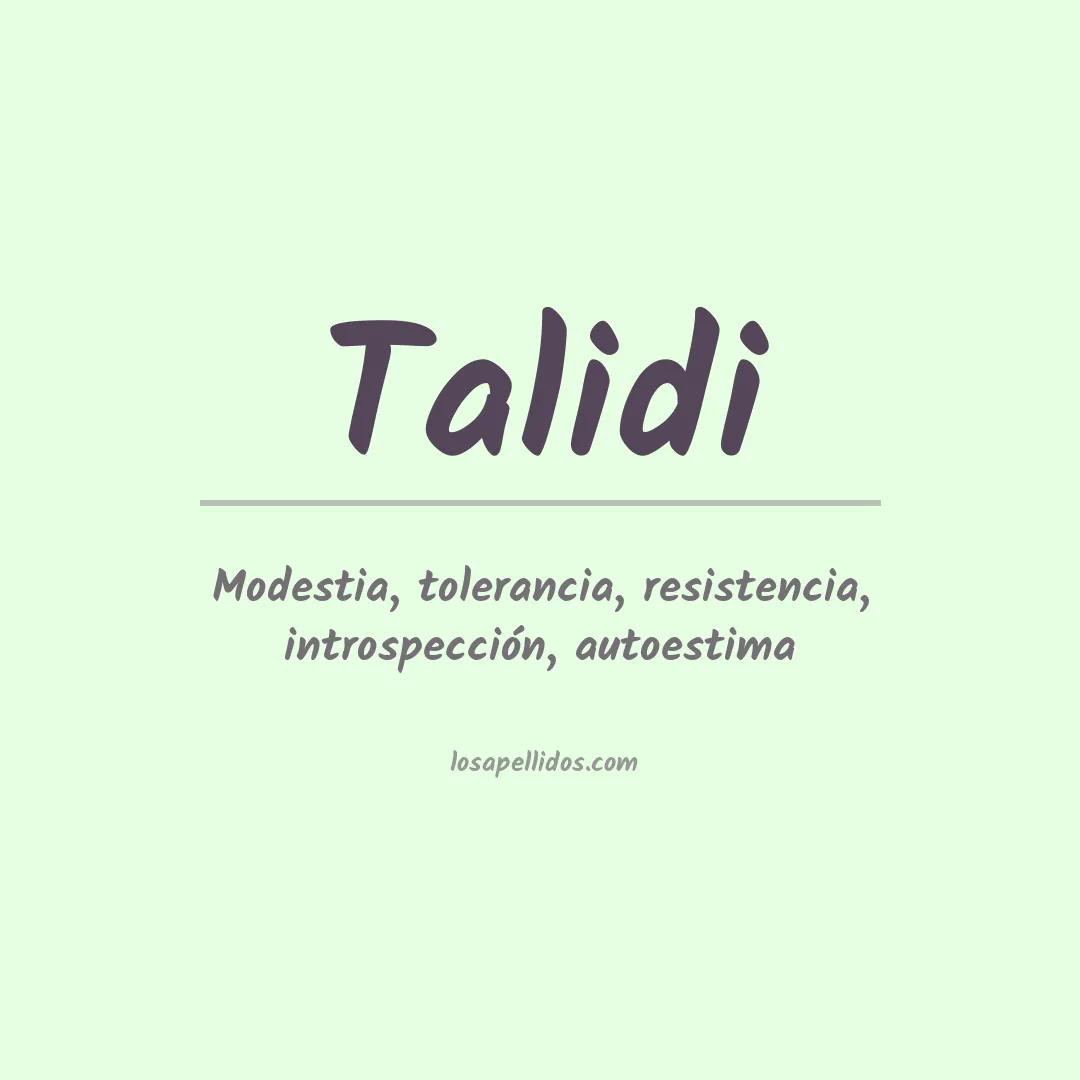 Apellido Talidi