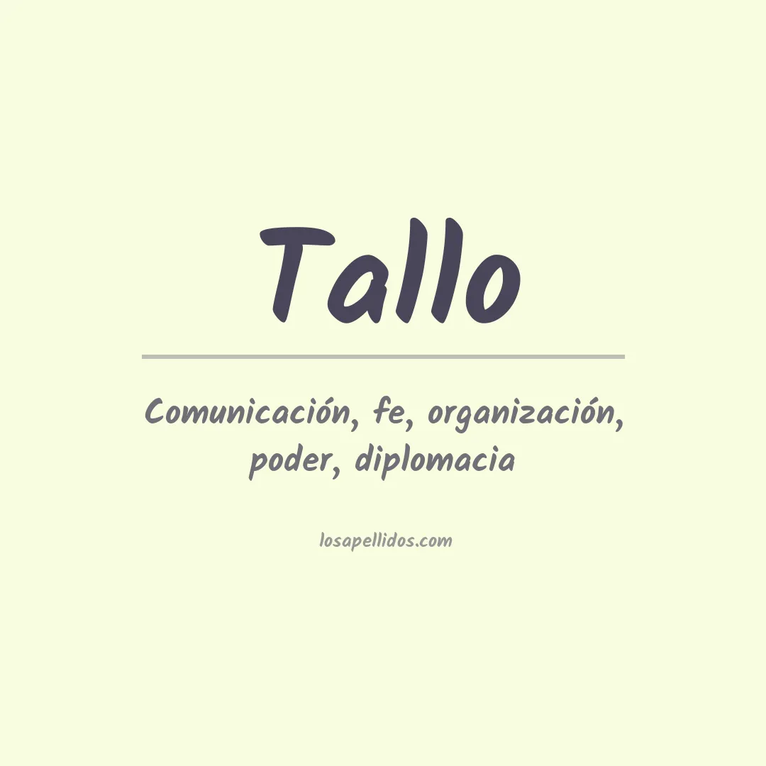 Apellido Tallo