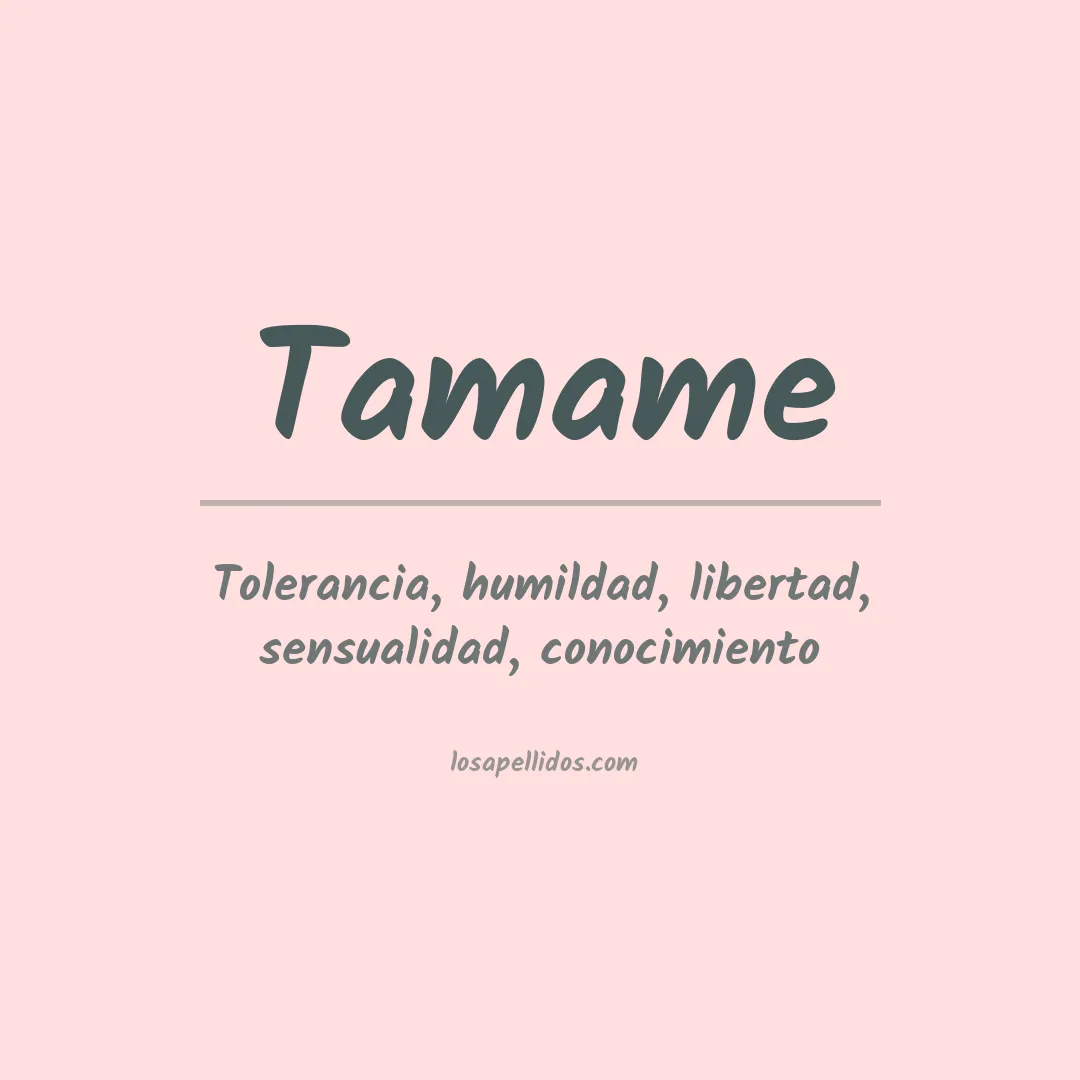 Apellido Tamame