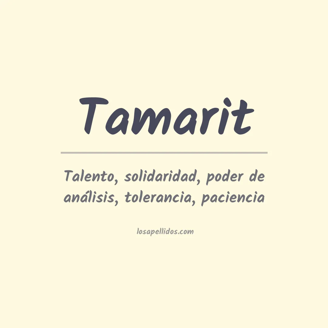 Apellido Tamarit