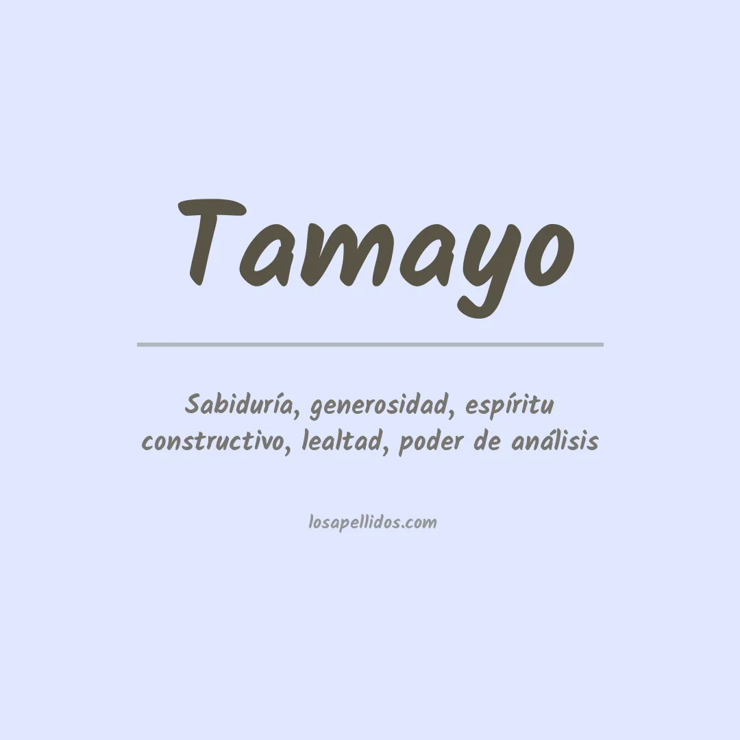 Apellido Tamayo