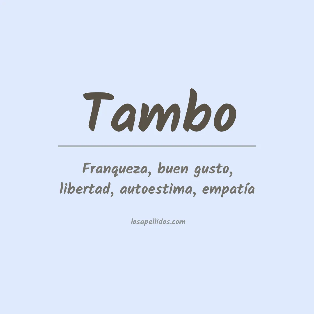 Apellido Tambo