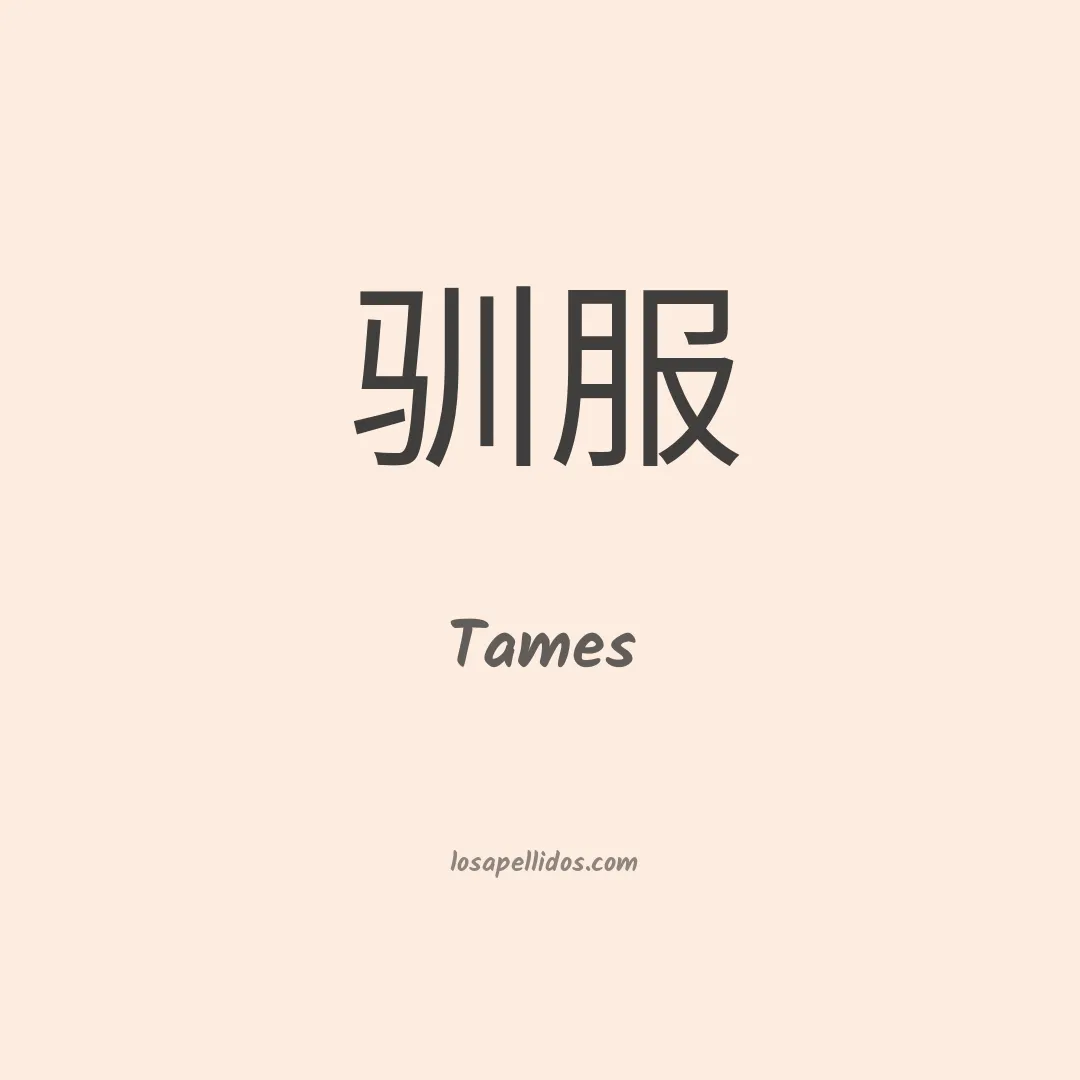 Tamés en chino