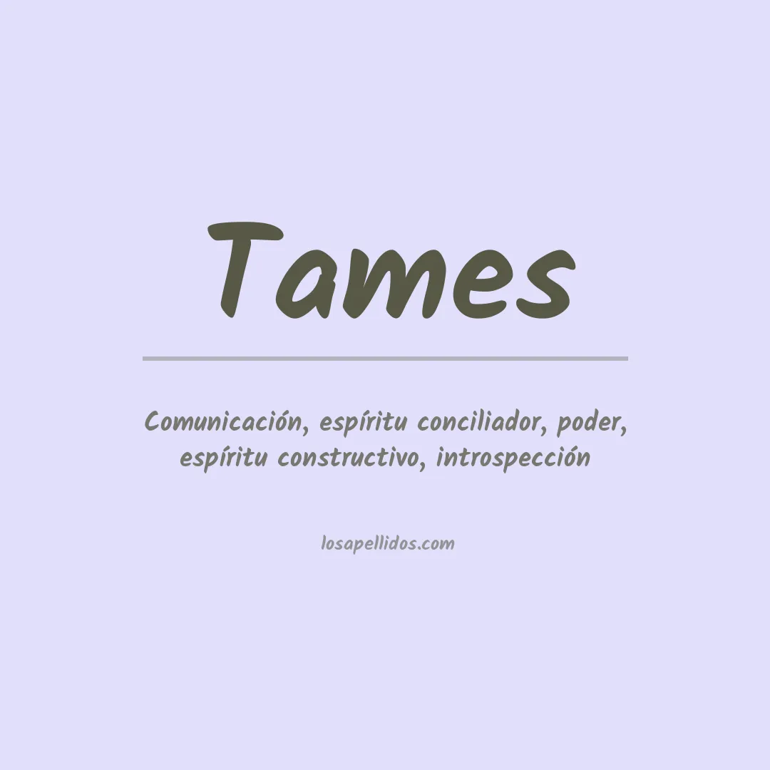 Apellido Tamés