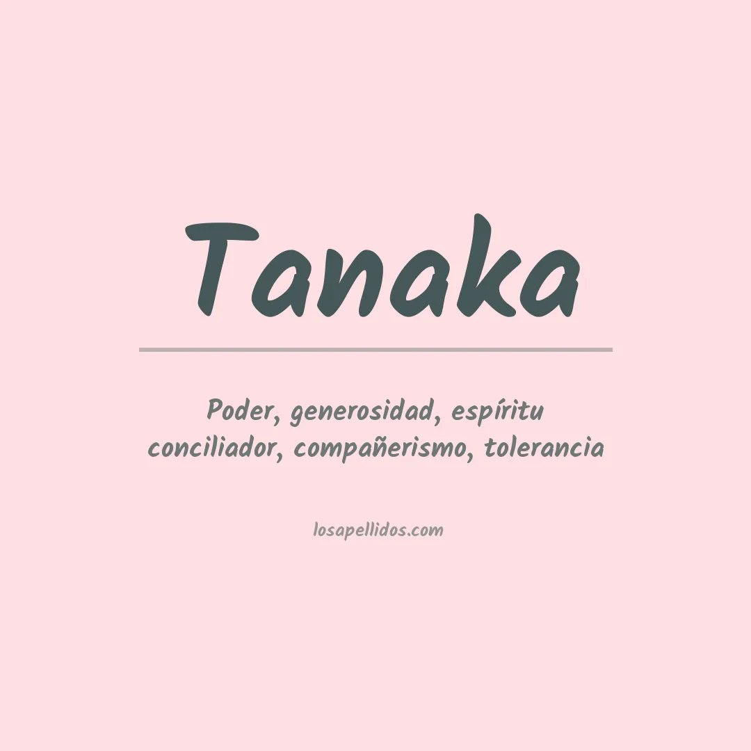 Apellido Tanaka