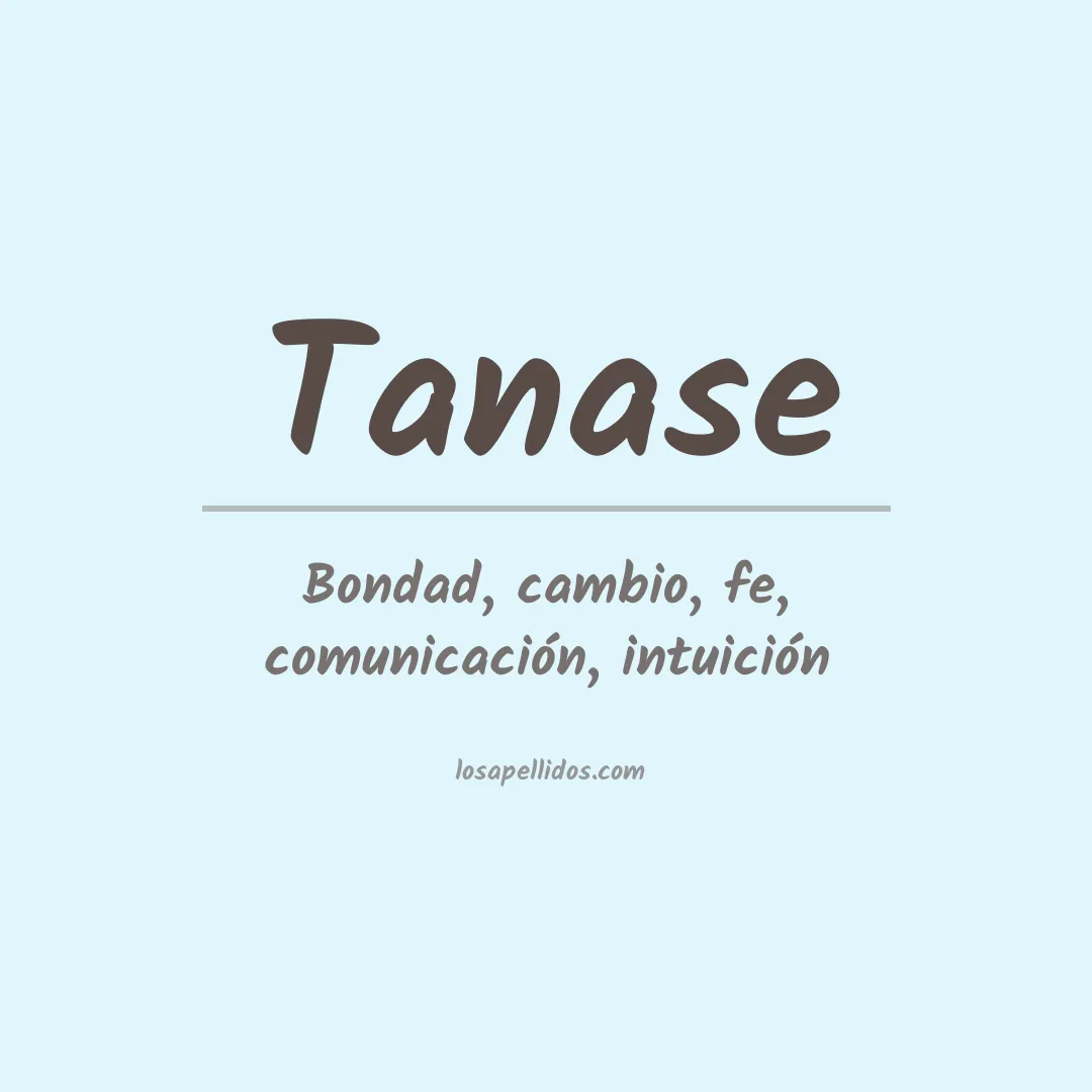 Apellido Tanase