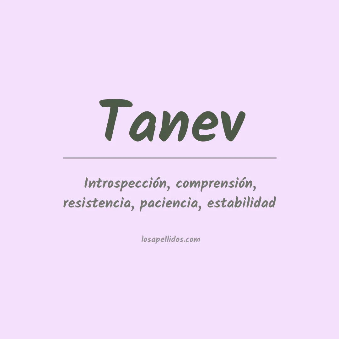 Apellido Tanev
