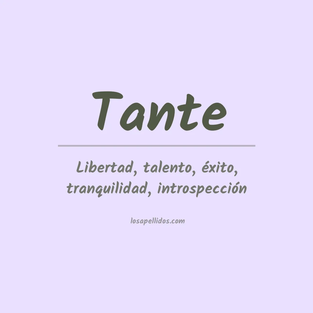 Apellido Tante