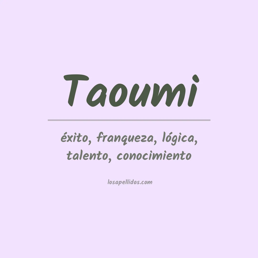 Apellido Taoumi