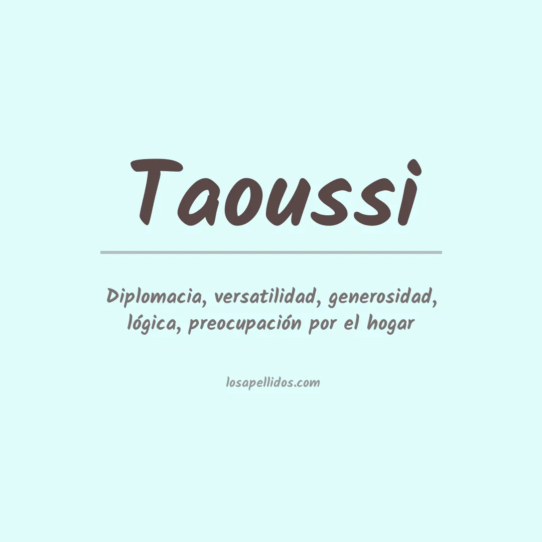 Apellido Taoussi