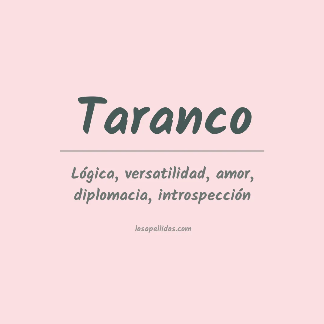 Apellido Taranco