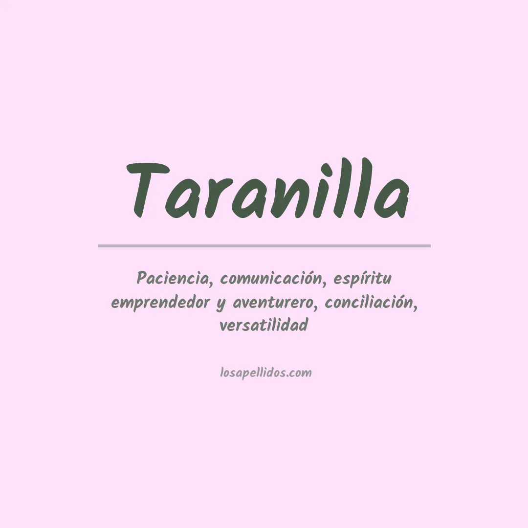 Significado del Apellido Taranilla