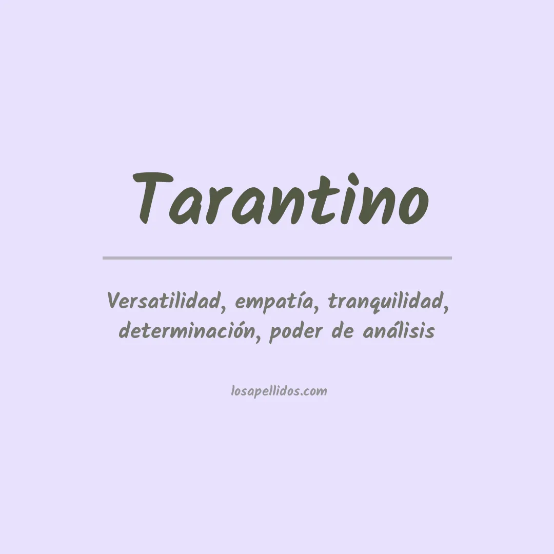 Apellido Tarantino