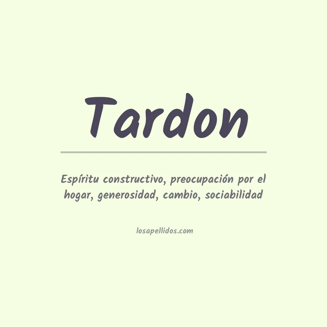 Apellido Tardon