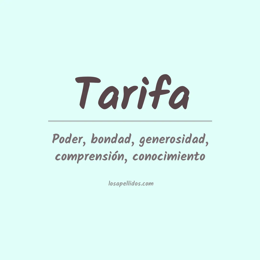 Apellido Tarifa