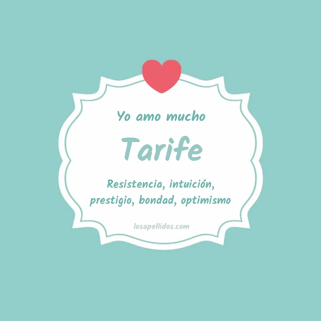Yo amo mucho Tarife