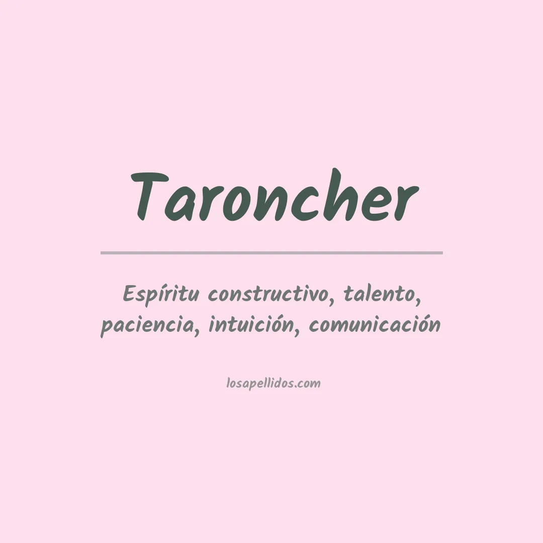 Apellido Taroncher
