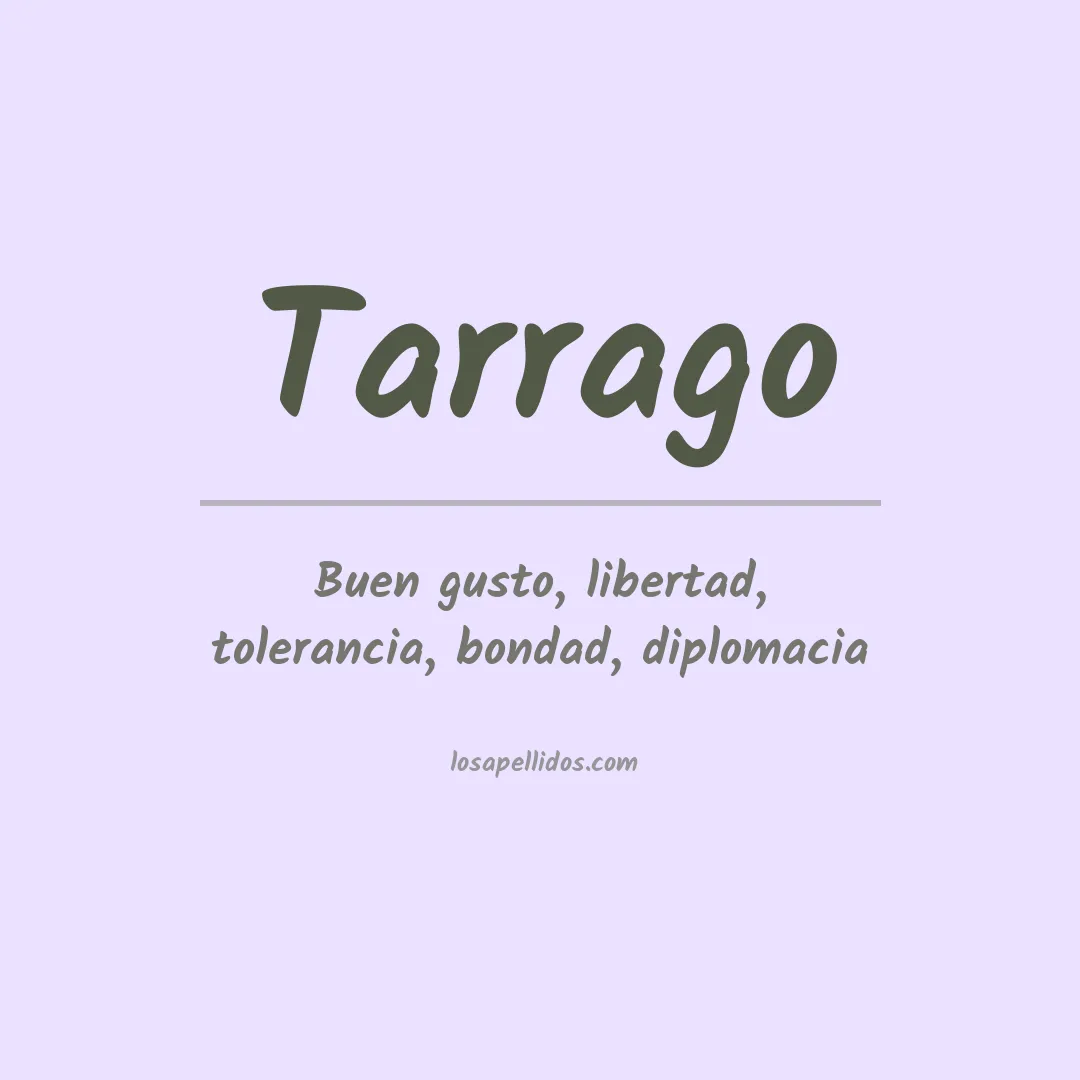 Apellido Tarrago