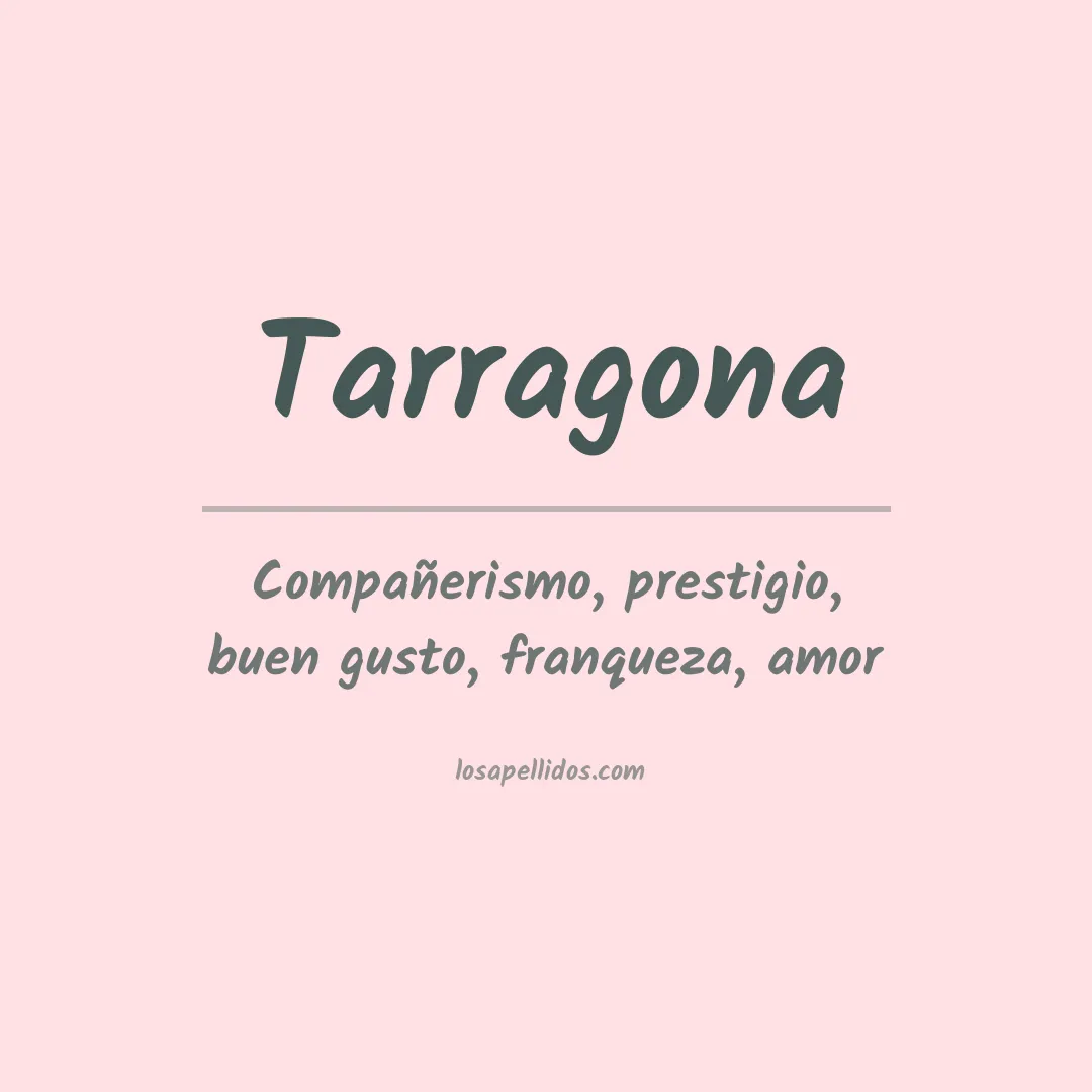 Apellido Tarragona