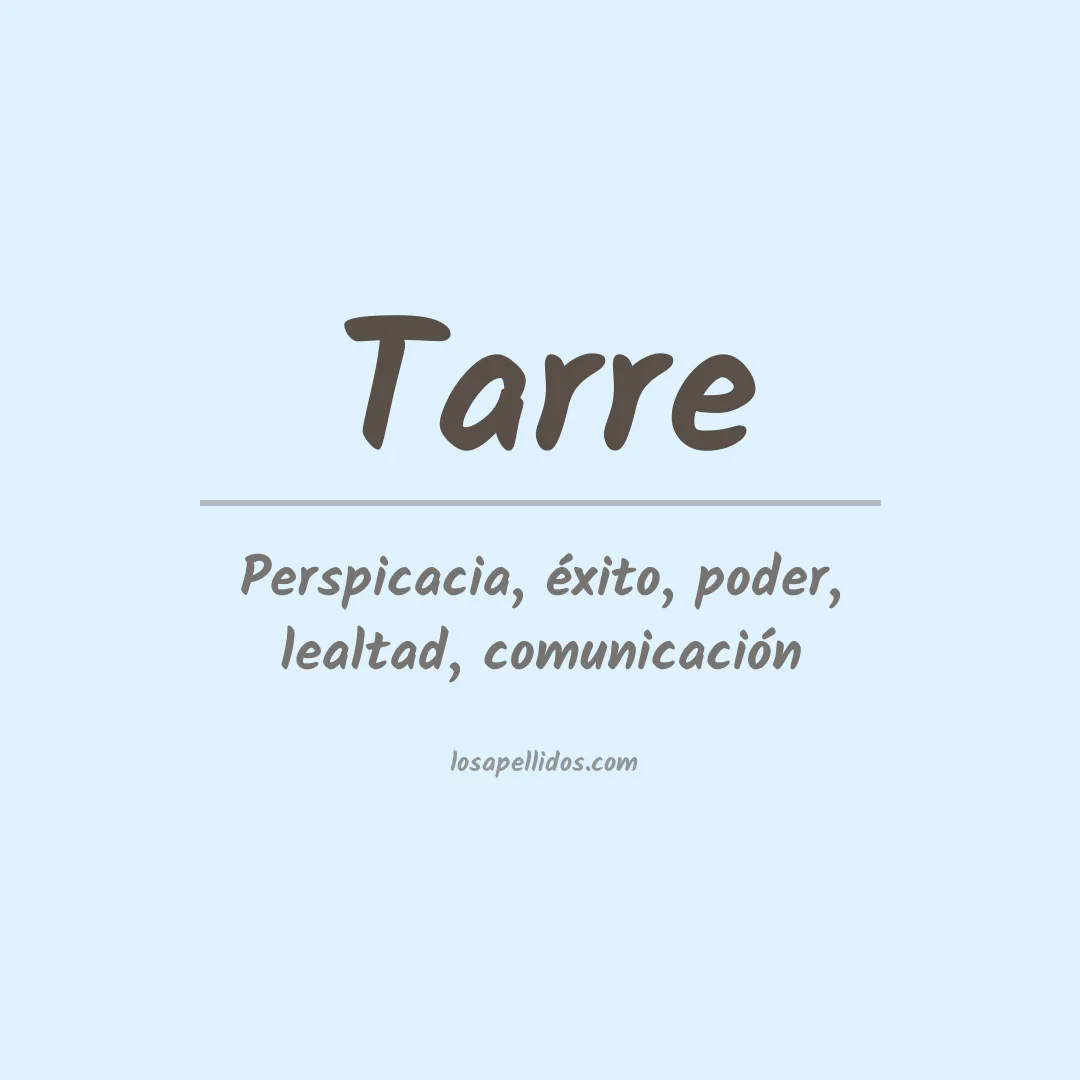 Apellido Tarre