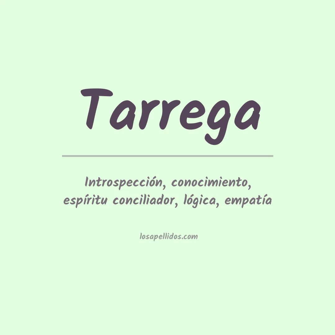 Apellido Tarrega