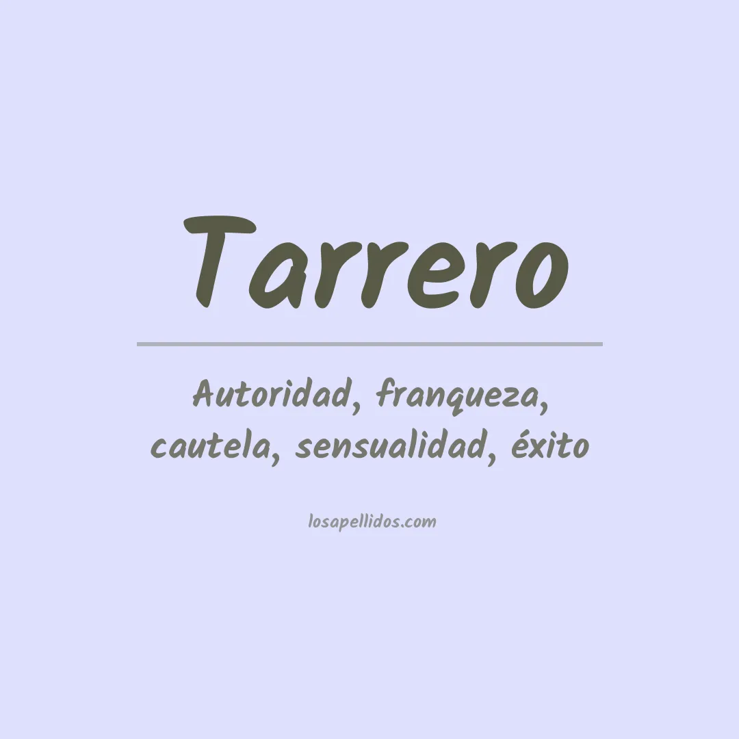 Apellido Tarrero