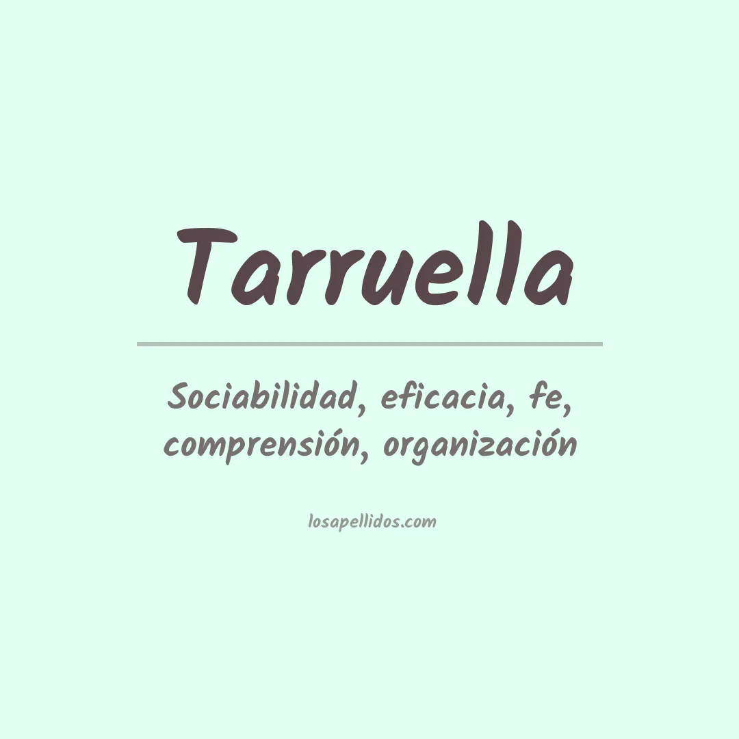 Significado del Apellido Tarruella
