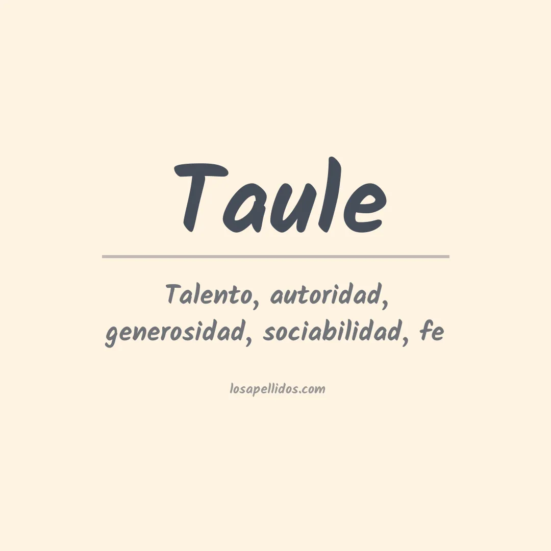 Apellido Taule