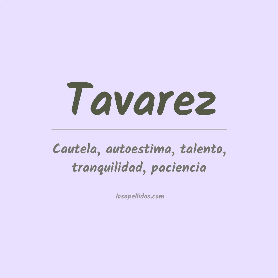 Apellido Tavarez